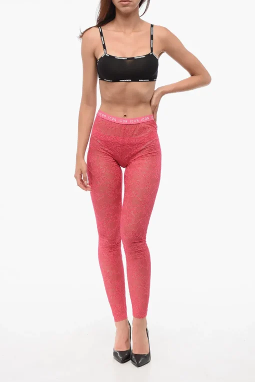 Leggings ICON In Pizzo Trasparenti>Dsquared2 Fashion