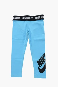 Leggings in Cotone Stretch con Stampa Logo a Contrasto>Nike KIDS Outlet