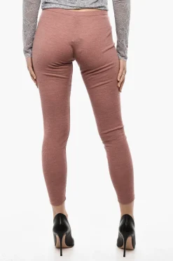 New Leggings In Lana A Vita In Lana Donna Pantaloni