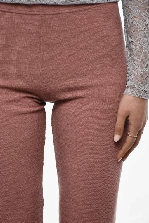 New Leggings In Lana A Vita In Lana Donna Pantaloni
