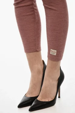 New Leggings In Lana A Vita In Lana Donna Pantaloni