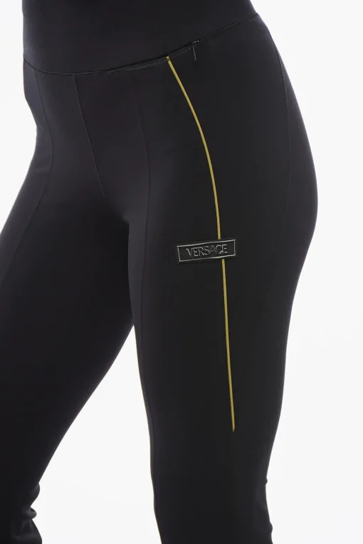 Leggings in Licra con Fondo Svasato>Versace Outlet