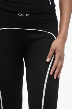 Fashion Leggings in Nylon Stretch Senza Cuciture Donna Pantaloni
