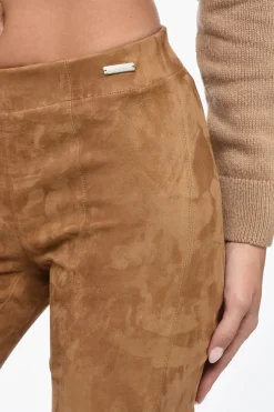 Fashion Leggings in Suede con Elastico in Vita Donna Pantaloni