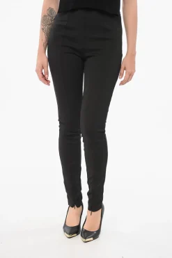 Online Leggings in Tessuto Tecnico con Zip alla Caviglia Donna Pantaloni