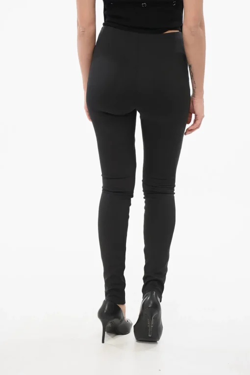 Online Leggings in Tessuto Tecnico con Zip alla Caviglia Donna Pantaloni