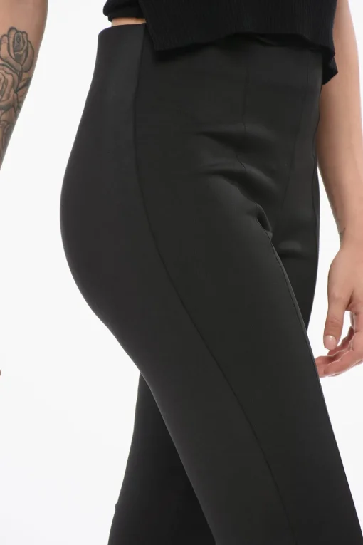 Online Leggings in Tessuto Tecnico con Zip alla Caviglia Donna Pantaloni
