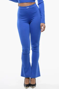 Best Leggings in Tinta Unita con Spacco alla Caviglia Donna Pantaloni