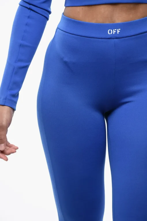 Best Leggings in Tinta Unita con Spacco alla Caviglia Donna Pantaloni