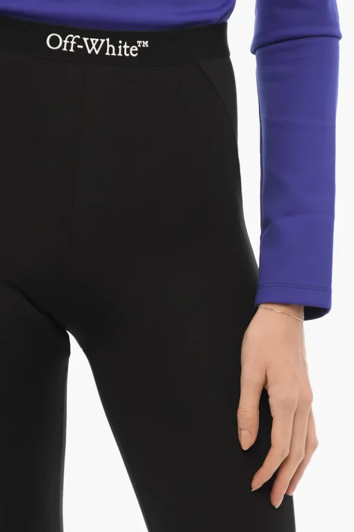 Leggings in Tinta Unita con Banda Elastica Logata>Off-White Discount