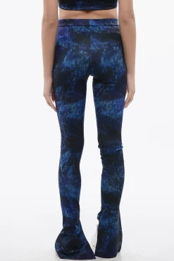 Outlet Leggings Stampati Con Spacchi Laterali Donna Pantaloni