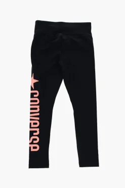 Leggings Stretch a Vita Alta con Logo Stampato a Contrasto>Converse KIDS Hot