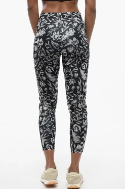 Outlet Leggins Motivo Old School con Banda Logata Donna Pantaloni