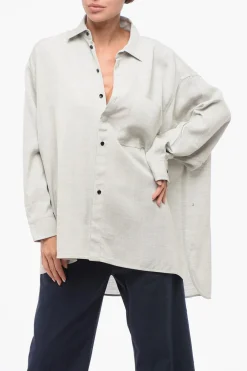 Hot LES SCULPTURES Camicia POCHE Oversize Donna Camicie