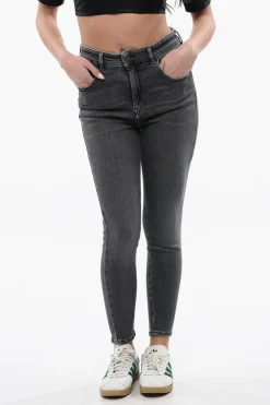 Clearance LIBRARY Jeans 1984 SLANDY Skinny Fit a Vita Alta 12cm L.30 Donna Jeans