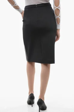 Longuette a Trapezio in Eco-pelle Trapuntata>Neil Barrett Fashion