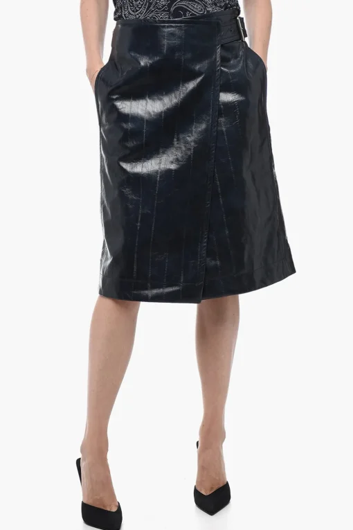 Longuette in Pelle con Cintura>Bottega Veneta Discount