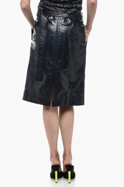 Longuette in Pelle con Cintura>Bottega Veneta Discount