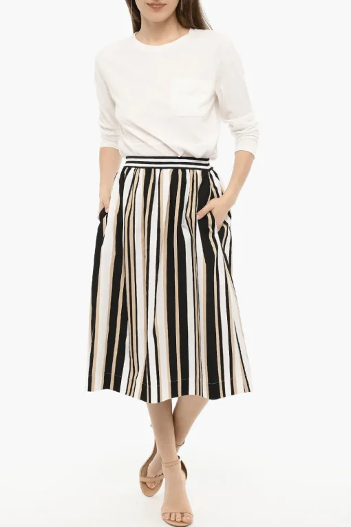 Longuette SCULLY a Righe Pencil Svasata>Woolrich Outlet