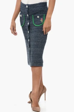 Clearance Lounguette LUCIA in Maglia con Effetto Metallizzato Donna Gonne