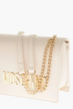 LOVE Borsa a Spalla In Ecopelle con Logo Dorato in Lettering></noscript>Moschino Clearance