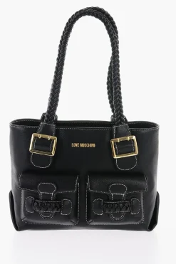 LOVE LOVE Borsa a Spalla in Ecopelle con Manico Intrecciato>Moschino Sale