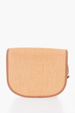 LOVE Borsa a Tracolla in Raffia con Rifiniture in Ecopellle>Moschino Discount