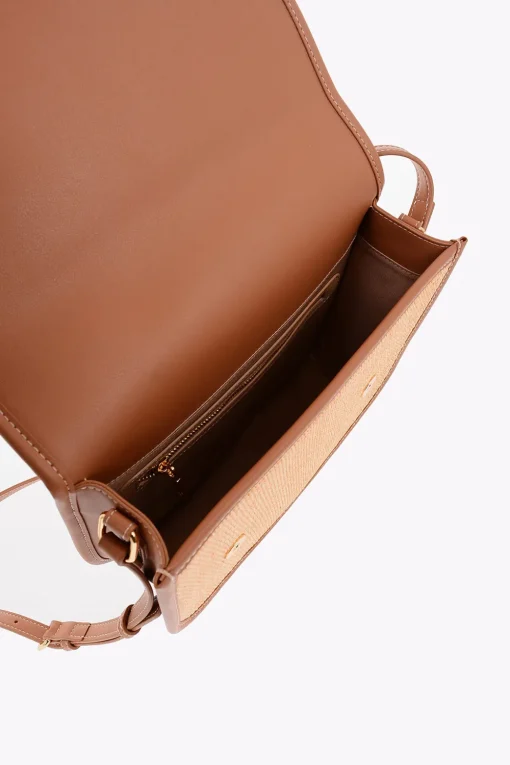 LOVE Borsa a Tracolla in Raffia con Rifiniture in Ecopellle>Moschino Discount