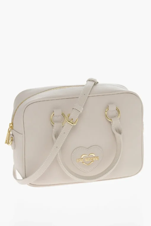 LOVE Borsa a Bauletto in Eco Pelle Saffiano con Doppio Manico>Moschino Fashion