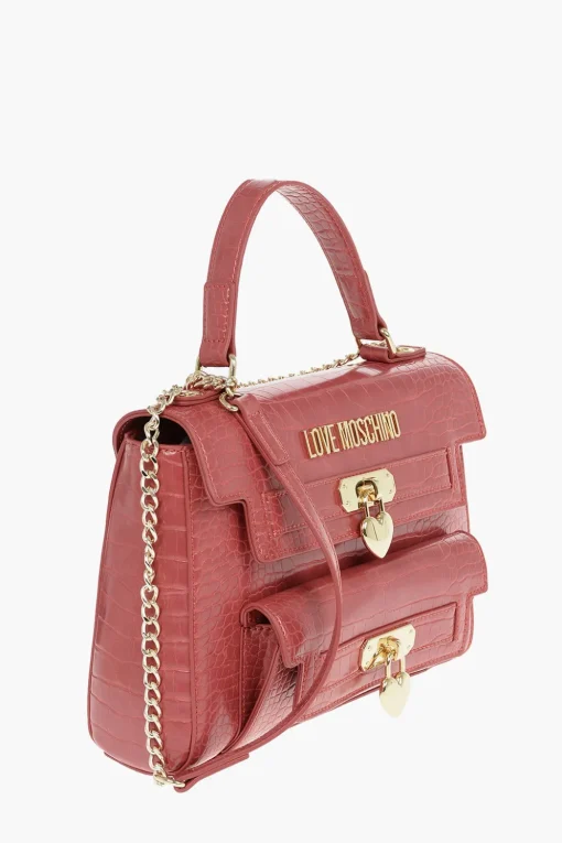 LOVE Borsa a Mano in Ecopelle Stampa Coccodrillo>Moschino Sale