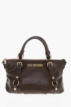 LOVE Borsa a Mano in Ecopelle con Logo Dorato>Moschino Clearance