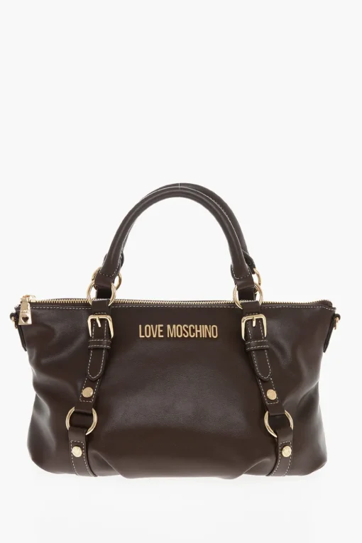 LOVE Borsa a Mano in Ecopelle con Logo Dorato>Moschino Clearance