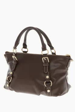 LOVE Borsa a Mano in Ecopelle con Logo Dorato>Moschino Clearance