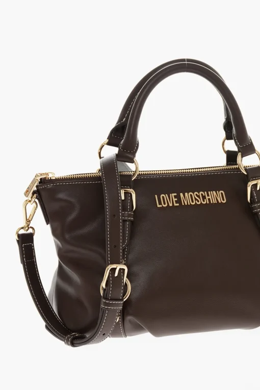LOVE Borsa a Mano in Ecopelle con Logo Dorato>Moschino Clearance