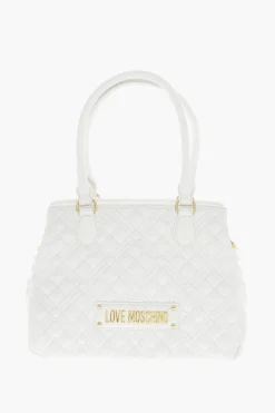 Hot LOVE Borsa a Mano in Ecopelle Trapuntata con Logo LM Donna Borse A Mano