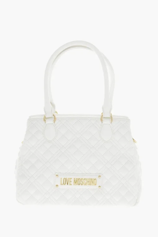 Hot LOVE Borsa a Mano in Ecopelle Trapuntata con Logo LM Donna Borse A Mano