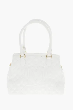 Hot LOVE Borsa a Mano in Ecopelle Trapuntata con Logo LM Donna Borse A Mano