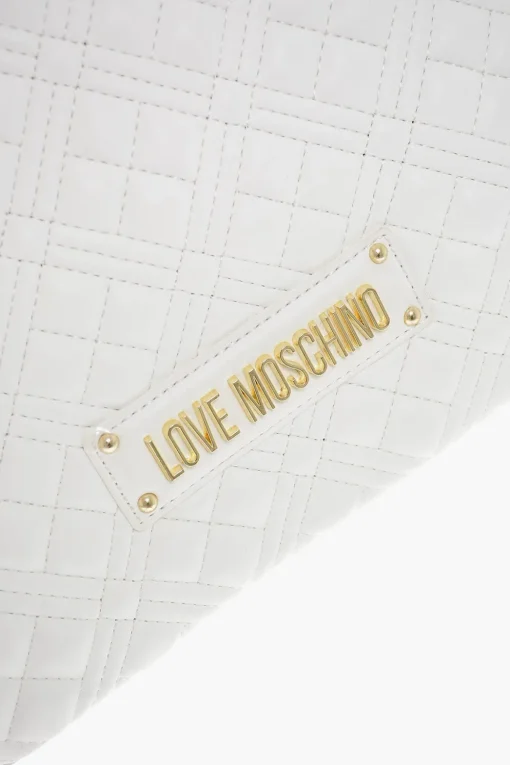 Hot LOVE Borsa a Mano in Ecopelle Trapuntata con Logo LM Donna Borse A Mano