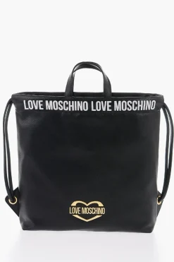 LOVE Borsa a Mano in Ecopelle con Logo Stampato>Moschino Outlet