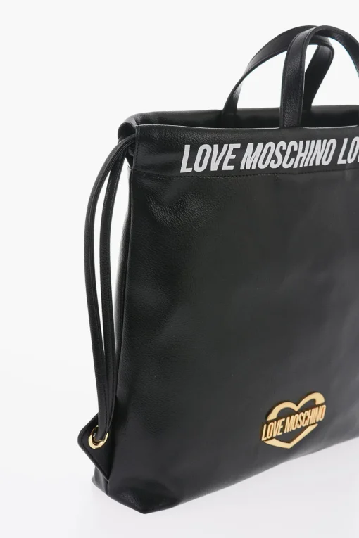 LOVE Borsa a Mano in Ecopelle con Logo Stampato>Moschino Outlet