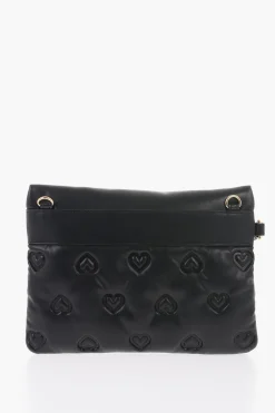 LOVE Borsa a Mano in Ecopelle con Cuori in Rilievo>Moschino Fashion