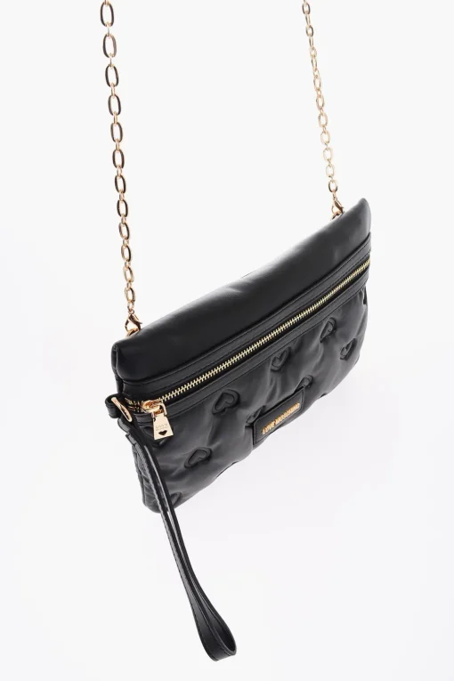 LOVE Borsa a Mano in Ecopelle con Cuori in Rilievo>Moschino Fashion