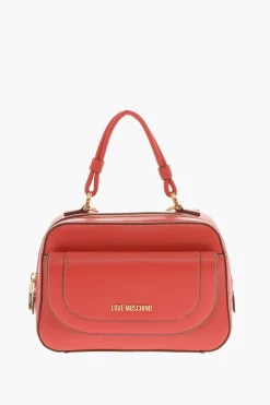 Online LOVE Borsa a Mano in Pelle Vegan con Cuciture a Vista Donna Borse A Mano