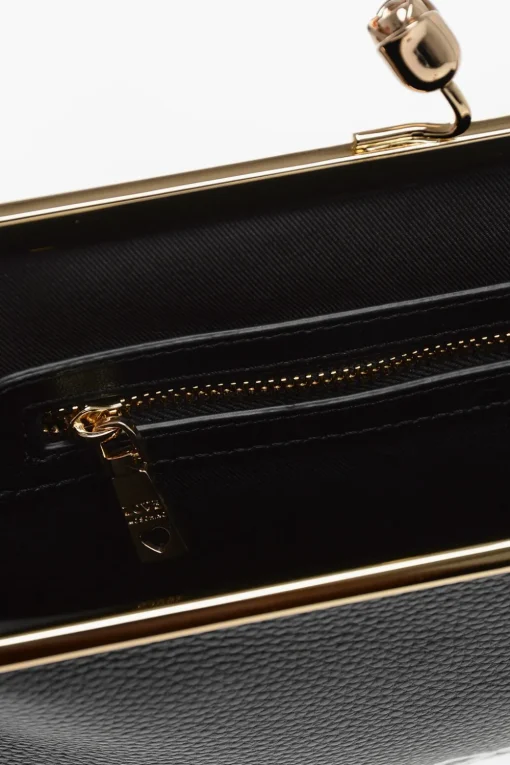 LOVE Borsa a Mano in Tinta Unita con Logo Stampato e Tracolla a Catena Removibile>Moschino Online