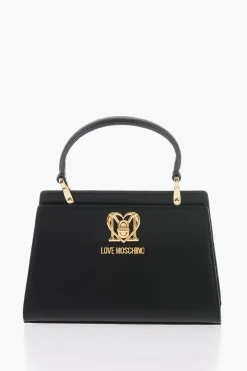 LOVE Borsa a Mano in Tinta Unita con Manico in Ecopelliccia Removibile>Moschino Hot