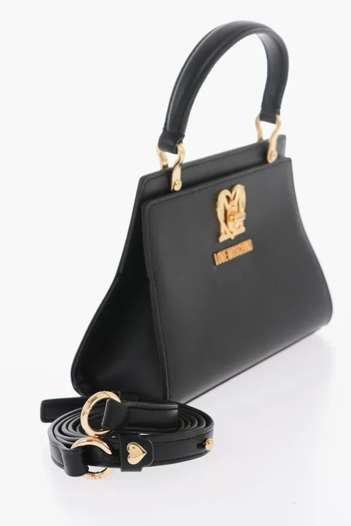 LOVE Borsa a Mano in Tinta Unita con Manico in Ecopelliccia Removibile>Moschino Hot
