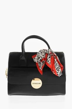 Clearance LOVE borsa a mano SIMPLE HOOP in ecopelle con foulard logato Donna Borse A Spalla|Borse A Mano