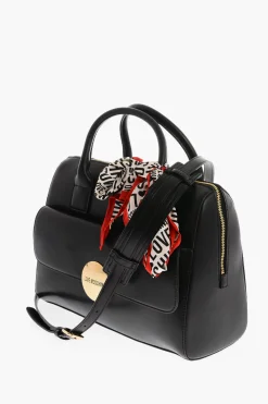 Clearance LOVE borsa a mano SIMPLE HOOP in ecopelle con foulard logato Donna Borse A Spalla|Borse A Mano