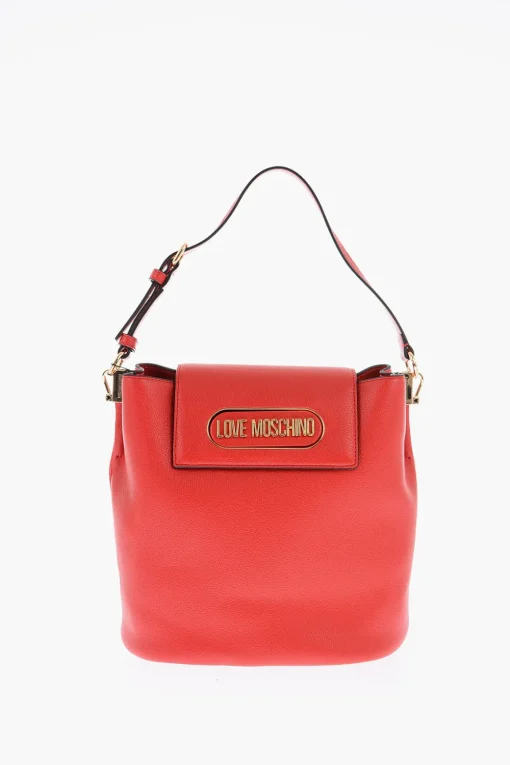 LOVE Borsa a Secchiello in Ecopelle Martallata con Chiusura Magnetica>Moschino Clearance
