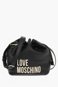 LOVE Borsa a Secchiello in Ecopelle con Maxi Logo Dorato>Moschino Hot